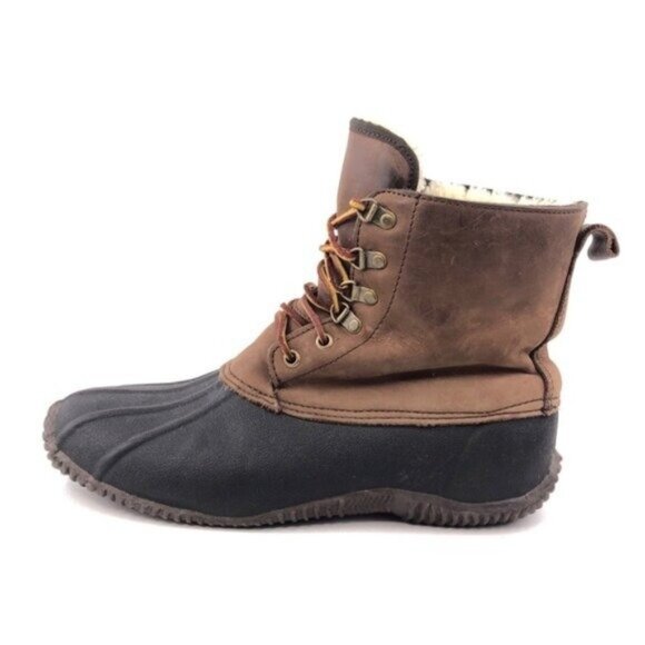 J.Crew Brown Leather Waterproof Winter Duck Boots 11 main image 6